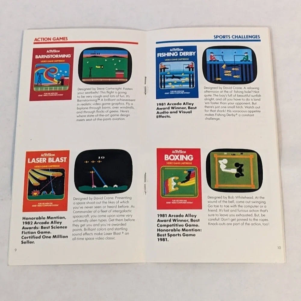 Vintage Atari Video Game Cartridge‎ Mini Product Catalog Game Insert Lot 1983